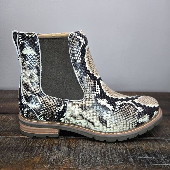 NEW Ariat Wexford Womens Size 6.5 B Medium Chelsea Boots Brown Snake Print - Picture 5 of 10